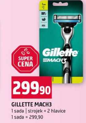 GILLETTE MACH3 1 sada strojek +2 hlavice 1 sada 