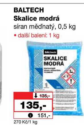 BALTECH Skalice modrá síran měďnatý, 0,5 kg