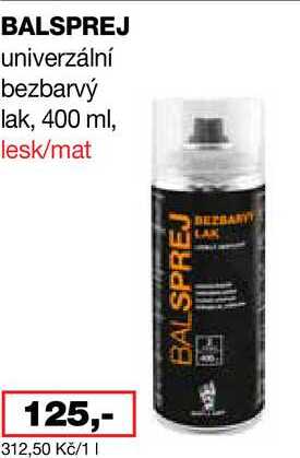 BALSPREJ univerzální bezbarvý lak, 400 ml