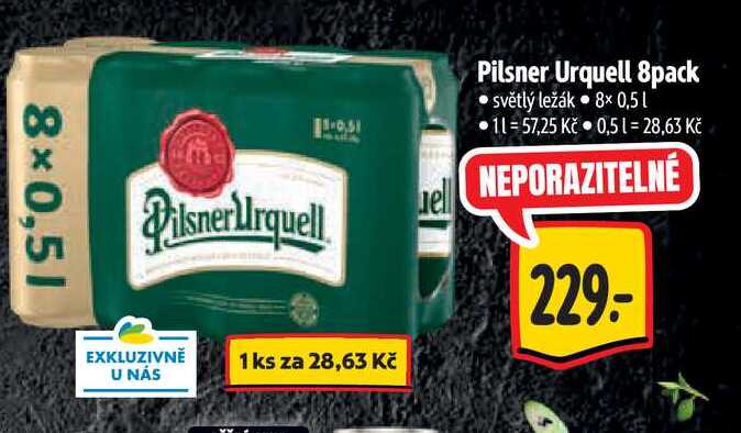 Pilsner Urquell 8 x 0,5 l