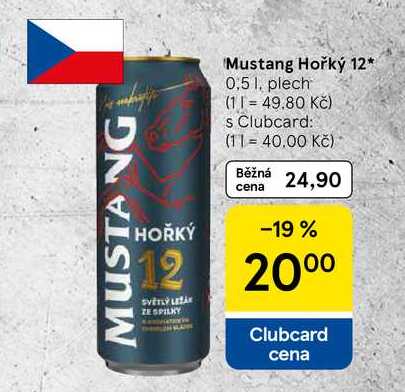 Mustang Hořký 12, 0,5 l, plech