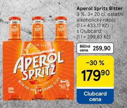 Aperol Spritz Bitter 9%, 3× 20 cl