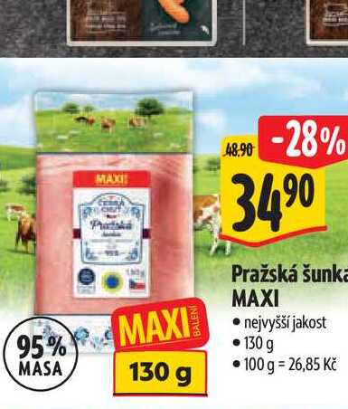   Pražská šunka MAXI 130 g