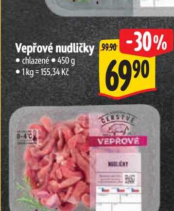 Vepřové nudličky 450 g