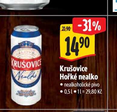 Krušovice Hořké nealko 0,5 l