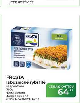 FROSTA labužnické rybí filé se špenátem 360g