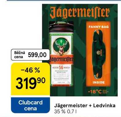 Jägermeister + Ledvinka cena 35%, 0.7 l