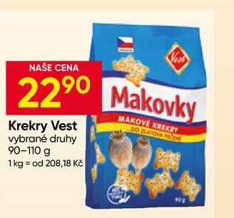 VEST Makovky Krekry 90-110 g