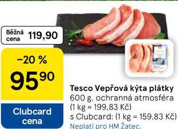 Tesco Vepřová kýta plátky, 600 g 