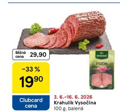 Krahulik Vysočina, 100 g, balená 