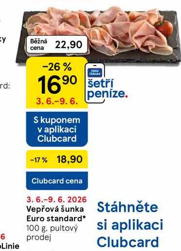 Vepřová šunka Euro standard, 100 g 