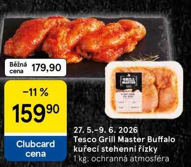 Tesco Grill Master Buffalo kuřecí stehenní řízky, 1 kg 