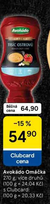 Avokádo Omáčka, 270 g, více druhů 