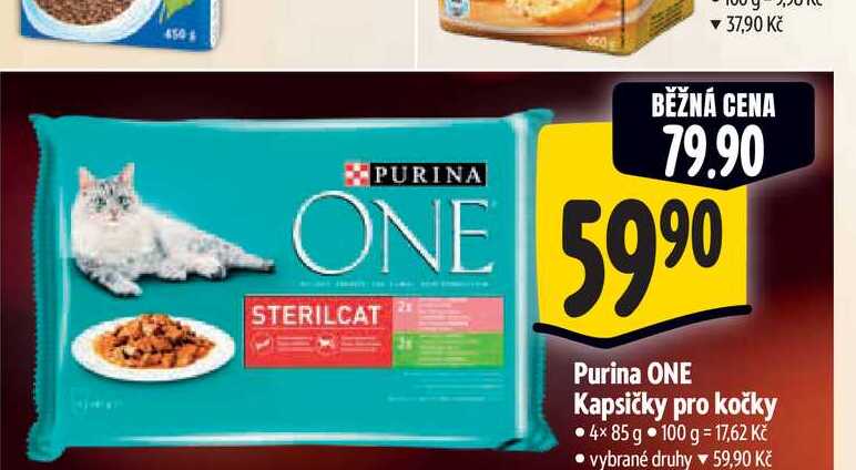 Purina ONE Kapsičky pro kočky 4x85 g  