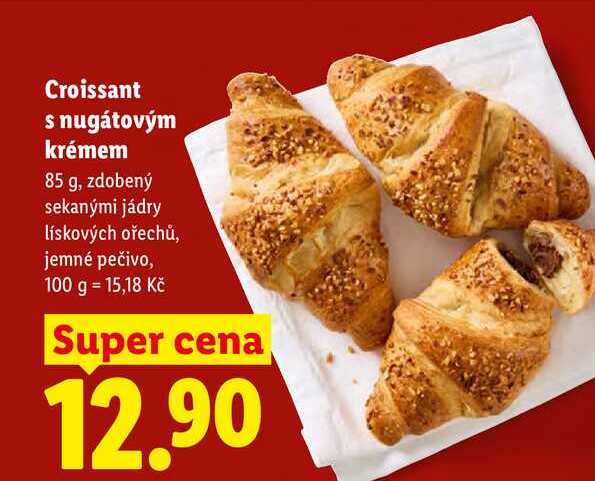 Croissant s nugátovým krémem, 85 g