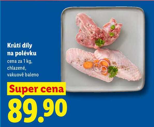 Krůtí díly na polévku, cena za 1 kg 
