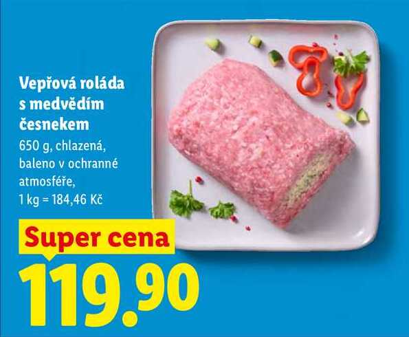 Vepřová roláda s medvědím česnekem, 650 g