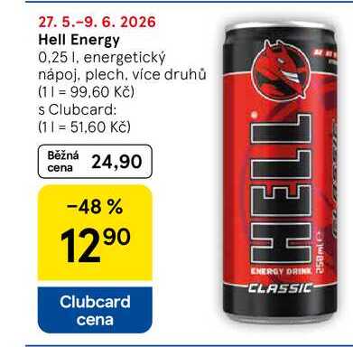 Hell Energy, 0,25 I, energetický nápoj, plech