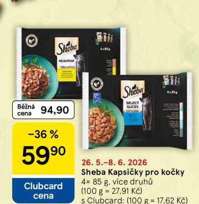 Sheba Kapsičky pro kočky, 4× 85 g