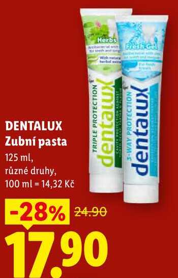 DENTALUX Zubní pasta, 125 ml 