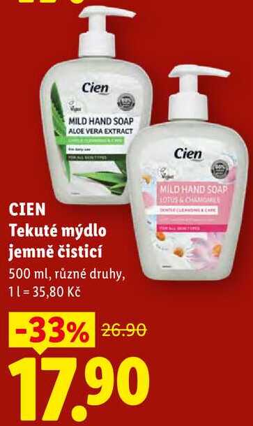 CIEN Tekuté mýdlo jemně čisticí, 500 ml