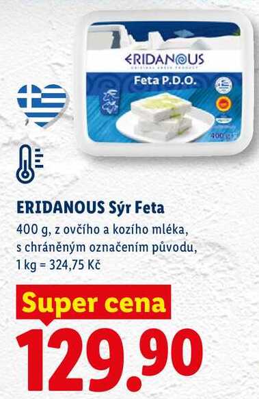 ERIDANOUS Sýr Feta, 400 g 