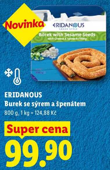 ERIDANOUS Burek se sýrem a špenátem, 800 g 