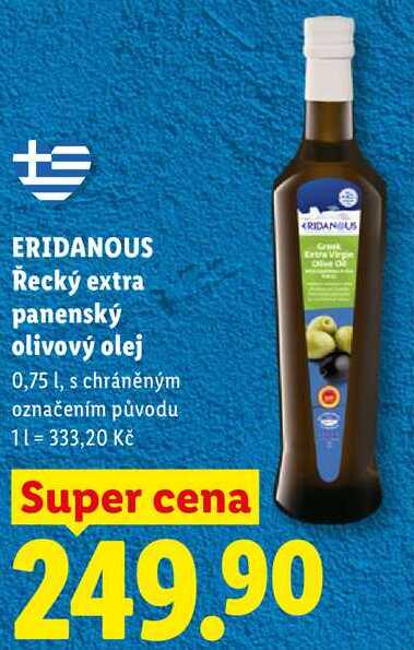 ERIDANOUS Řecký extra panenský olivový olej, 0,75 l