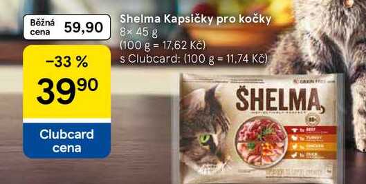 Shelma Kapsičky pro kočky, 8x 45 g