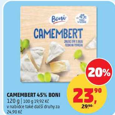 CAMEMBERT 45% BONI, 120 g  
