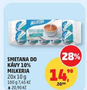 SMETANA DO KÁVY 10% MILKERIA, 20x 10 g 
