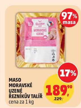 MASO MORAVSKÉ UZENÉ ŘEZNÍKŮV TALÍŘ, 1 kg