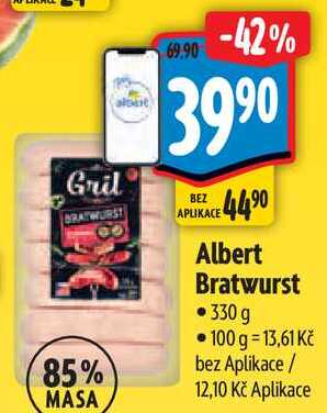 Albert Bratwurst, 330 g