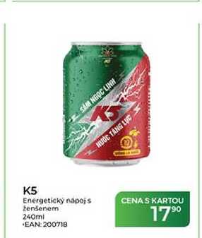 K5 Energetický nápoj s ženšenem 240ml