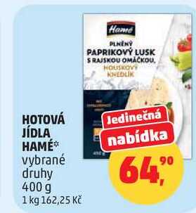 HOTOVÁ JÍDLA HAMÉ vybrané druhy, 400 g
