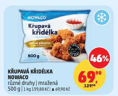 KŘUPAVÁ KŘIDÉLKA NOWACO různé druhy mražená, 500 g  