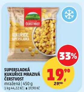 SUPERSLADKÁ KUKUŘICE MRAZIVÁ ČERSTVOST mražená, 450 g