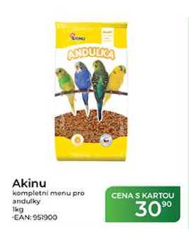 Akinu kompletní menu pro andulky 1kg