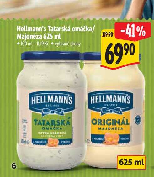 Hellmann's Tatarská omáčka/ Majonéza 625 ml  