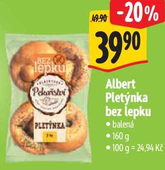 Albert Pletýnka bez lepku, 160 g 