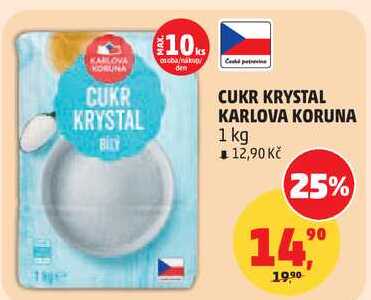 CUKR KRYSTAL KARLOVA KORUNA, 1 kg  v akci
