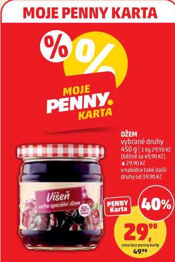 DŽEM vybrané druhy, 450 g 