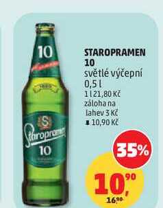 STAROPRAMEN 10 světlé výčepní, 0,5 l