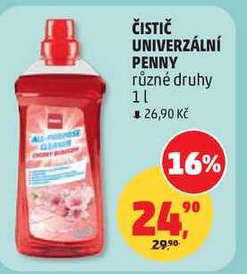 ČISTIČ UNIVERZÁLNÍ PENNY různé druhy, 1 l 