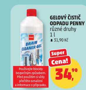 GELOVÝ ČISTIČ ODPADU PENNY různé druhy, 1 l 