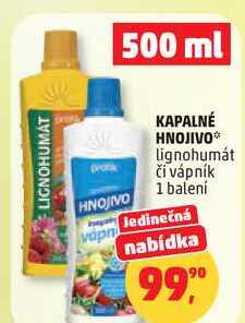 KAPALNÉ HNOJIVO lignohumát či vápník, 1 balení