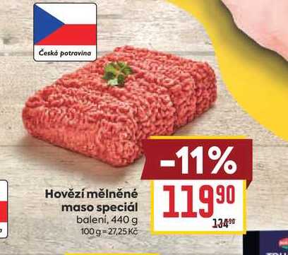 Hovězí mělněné maso speciál baleni, 440 g