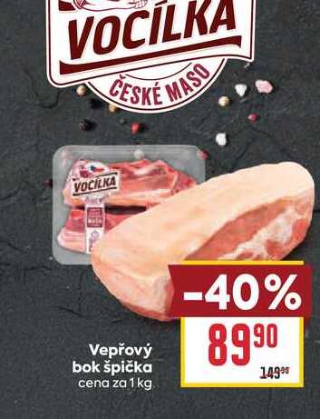 Vepřový bok špička cena za 1 kg 
