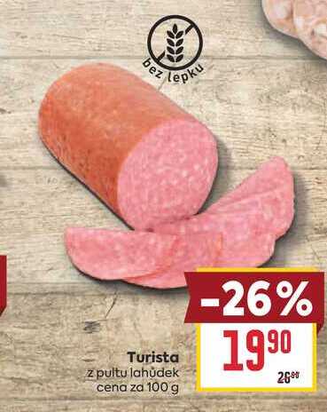 Turista z pultu lahůdek cena za 100 g 