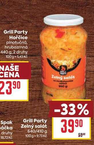 Grill Party Zelný salát 640/410 g 